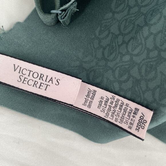 Victoria's Secret Green Lined Demi Bra Size 32DDD - Picture 7 of 8